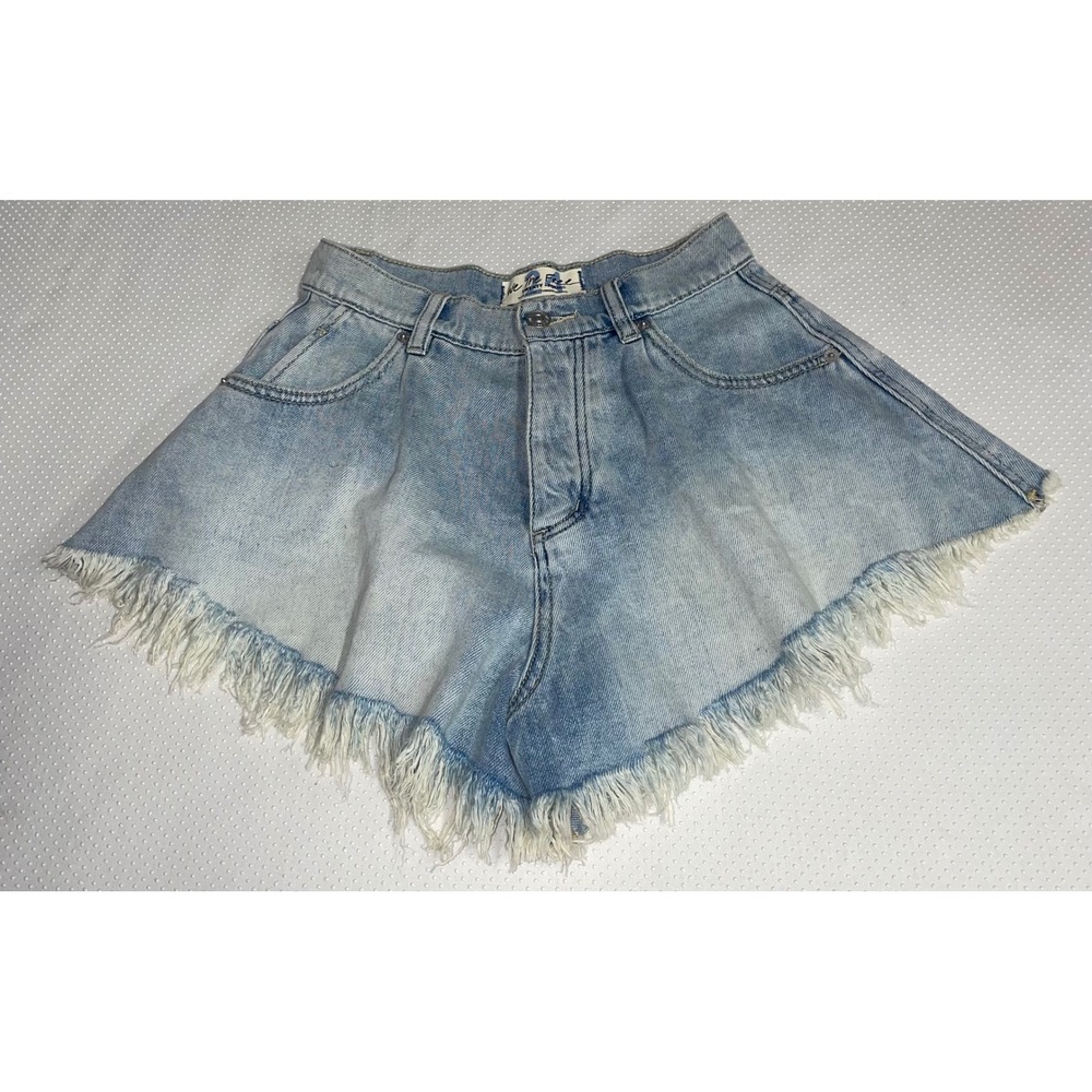 We The Free Size 24 Cheeky Denim Shorts Frayed Hem Light Wash Women's‎